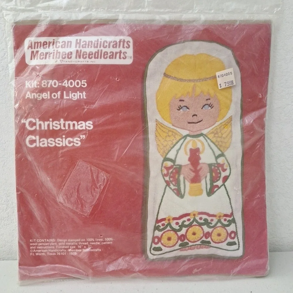 Vtg Christmas Merribee Angel of Light Embroidery Kit 16